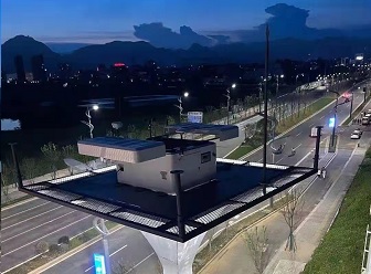 路灯无人机无线充电机巢系统